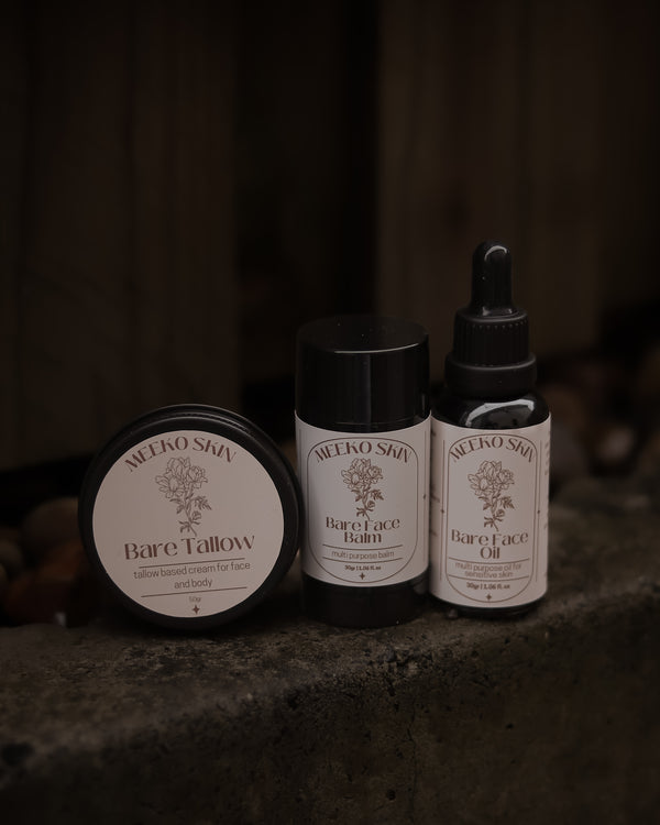 Dry Skin Starter Kit (Bare face oil, Bare face balm, Tallow cream)